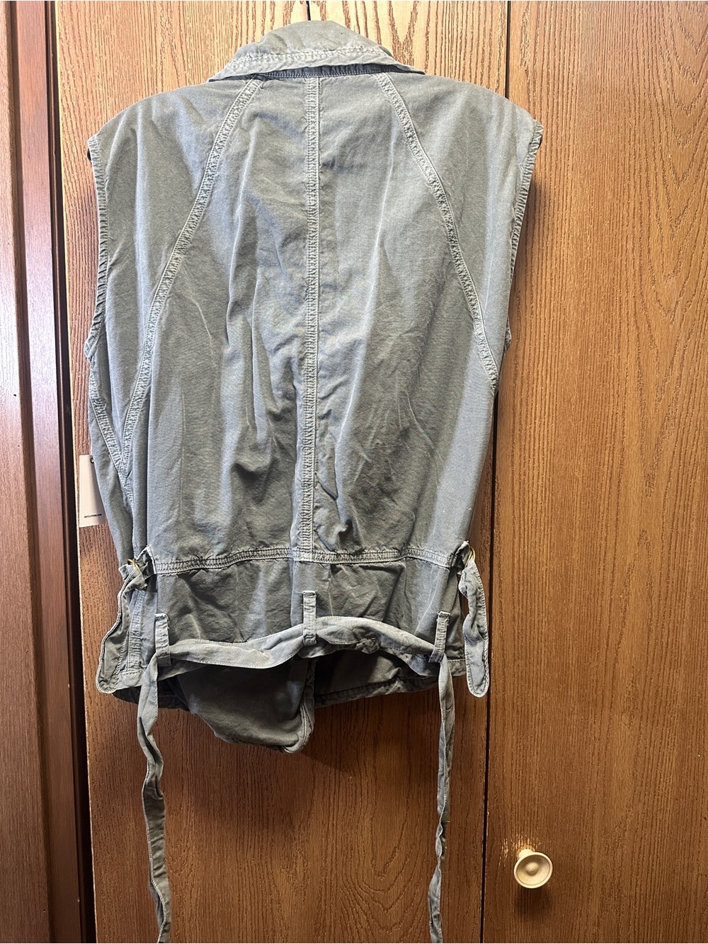 NSF Sage Green Misty Sleeveless Belted Utility Vest - Picture 4 of 10